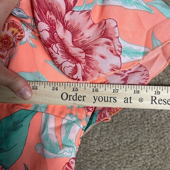 Asos Midi Dress Womens Size‎ 00 Pastel Floral Print Tie Open Back  Cape Draped - Picture 7 of 11